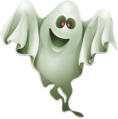 cute happy ghost cartoon