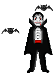 vampire with bats animated