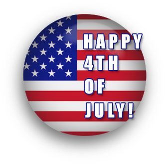 4th of july flag button