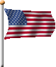 American Flag clipart - transparent bg