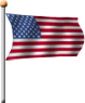 USA Flag - white bg