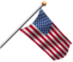 American flag - white bg