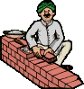 bricklayer at work