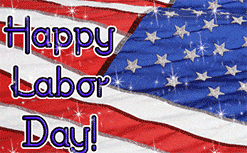 Happy Labor Day with flag