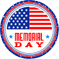 Memorial Day sign animated