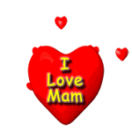 I love You Mom with animated hearts
