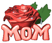 Mom with red rose