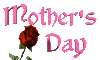 Mother's Day with an animated red rose