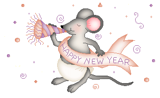 mouse celebrating