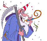 father time celebrates the new year