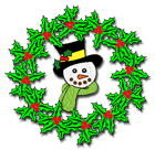 wreath with snowman 