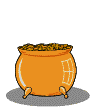 pot of gold and leprechaun