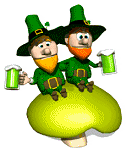 green beer and leprechauns