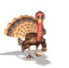 animated turkey waving