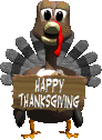 Happy Thanksgiving turkey animated