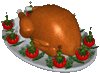 cooked turkey on platter