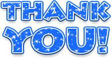 Thank You in blue