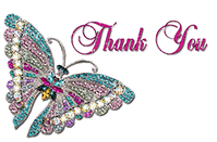 butterfly thank you animation