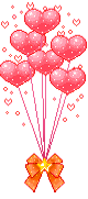heart balloons animated