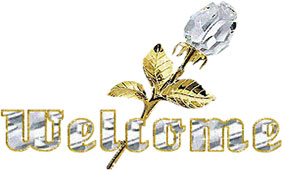 welcome with crystal flower