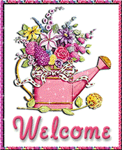 welcome with flowers animated